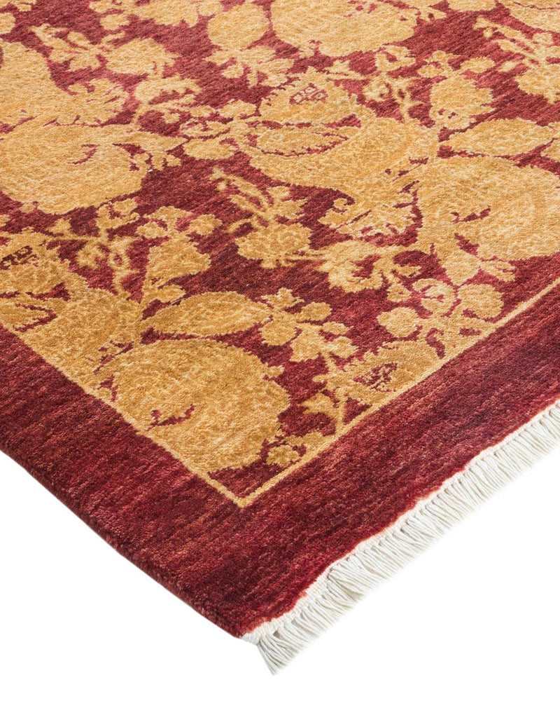 One-of-a-Kind Imported Hand-knotted Area Rug  - Red, 9' 1" x 11' 9" - Modern Rug Importers