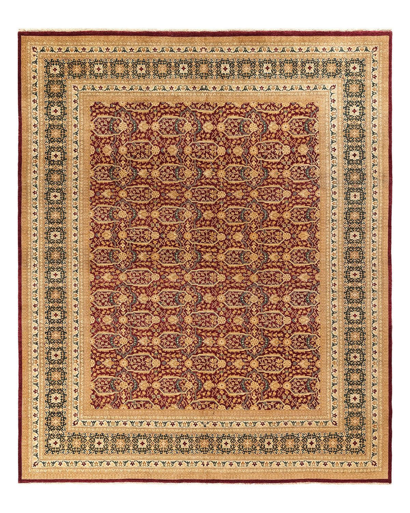 One-of-a-Kind Imported Hand-knotted Area Rug  - Red, 9' 2" x 11' 0" - Modern Rug Importers