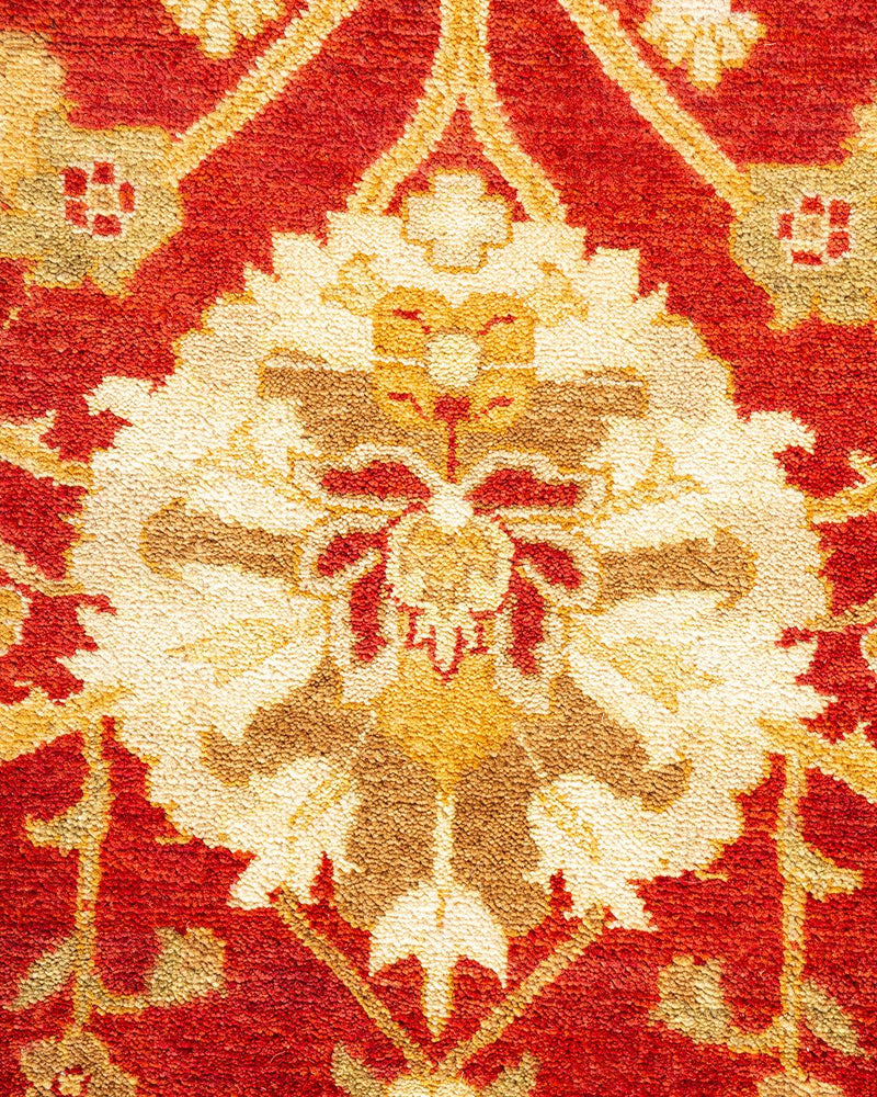 One-of-a-Kind Imported Hand-knotted Area Rug  - Red,  9' 2" x 11' 9" - Modern Rug Importers