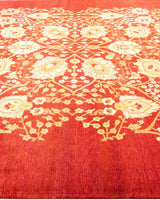One-of-a-Kind Imported Hand-knotted Area Rug  - Red,  9' 2" x 11' 9" - Modern Rug Importers