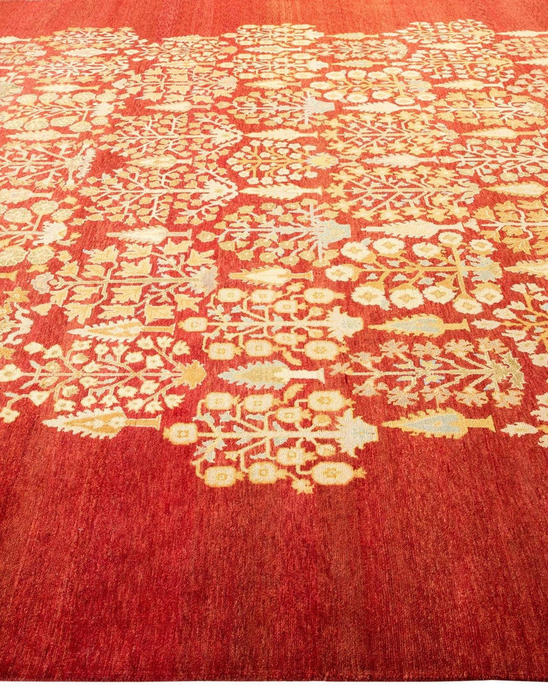 One-of-a-Kind Imported Hand-knotted Area Rug  - Red, 9' 2" x 12' 0" - Modern Rug Importers