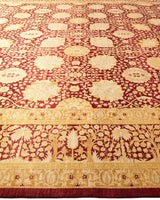 One-of-a-Kind Imported Hand-knotted Area Rug  - Red, 9' 3" x 12' 6" - Modern Rug Importers