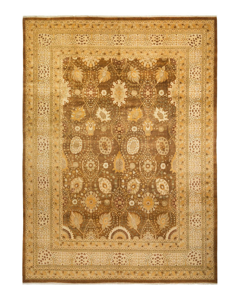 One-of-a-Kind Imported Hand-knotted Area Rug  - Yellow, 10' 2" x 13' 10" - Modern Rug Importers