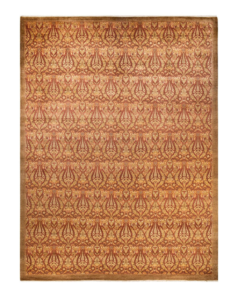 One-of-a-Kind Imported Hand-knotted Area Rug  - Yellow,  10' 4" x 14' 0" - Modern Rug Importers