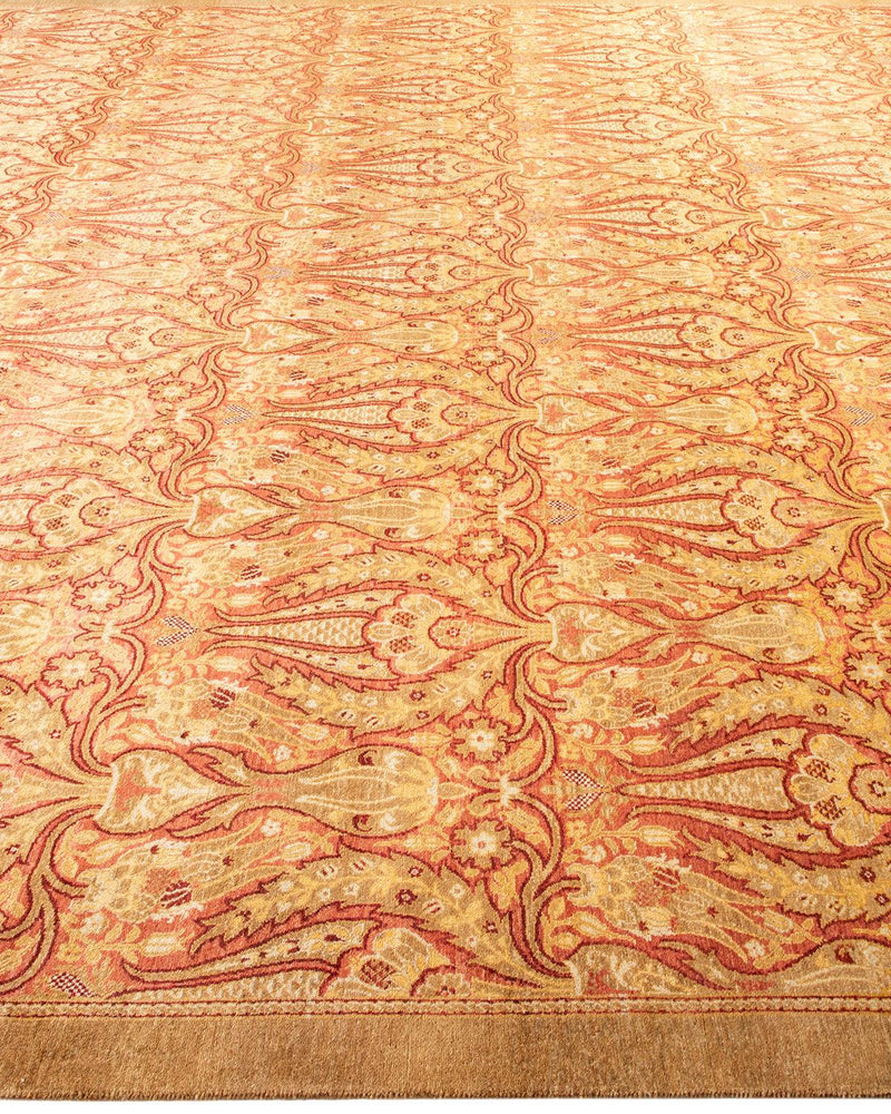 One-of-a-Kind Imported Hand-knotted Area Rug  - Yellow,  10' 4" x 14' 0" - Modern Rug Importers