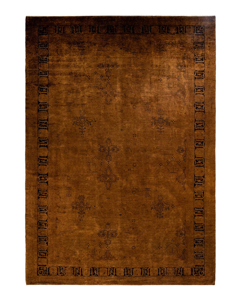 One-of-a-Kind Imported Hand-knotted Area Rug  - Yellow, 12' 3" x 17' 6" - Modern Rug Importers