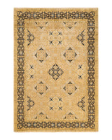 One-of-a-Kind Imported Hand-Knotted Area Rug  - Yellow, 6' 0" x 8' 10" - Modern Rug Importers