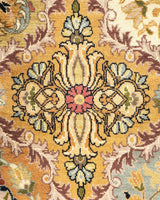 One-of-a-Kind Imported Hand-knotted Area Rug  - Yellow, 6' 1" x 6' 1" - Modern Rug Importers
