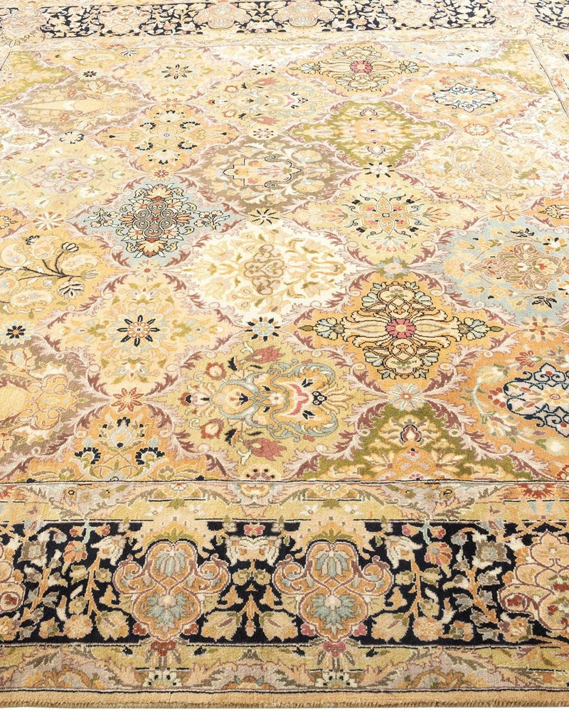 One-of-a-Kind Imported Hand-knotted Area Rug  - Yellow, 6' 1" x 6' 1" - Modern Rug Importers