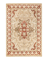 One-of-a-Kind Imported Hand-knotted Area Rug  - Yellow, 6' 1" x 8' 10" - Modern Rug Importers