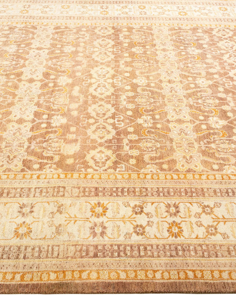 One-of-a-Kind Imported Hand-Knotted Area Rug  - Yellow, 6' 1" x 8' 10" - Modern Rug Importers