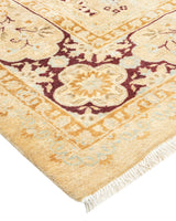 One-of-a-Kind Imported Hand-knotted Area Rug  - Yellow, 6' 1" x 8' 9" - Modern Rug Importers