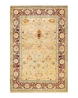 One-of-a-Kind Imported Hand-knotted Area Rug  - Yellow,  6' 1" x 9' 0" - Modern Rug Importers