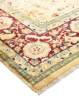 One-of-a-Kind Imported Hand-knotted Area Rug  - Yellow,  6' 1" x 9' 0" - Modern Rug Importers