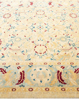 One-of-a-Kind Imported Hand-Knotted Area Rug  - Yellow, 6' 1" x 9' 3" - Modern Rug Importers