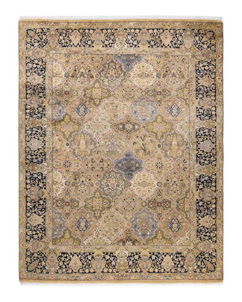 One-of-a-Kind Imported Hand-knotted Area Rug  - Yellow, 6' 2" x 7' 10" - Modern Rug Importers