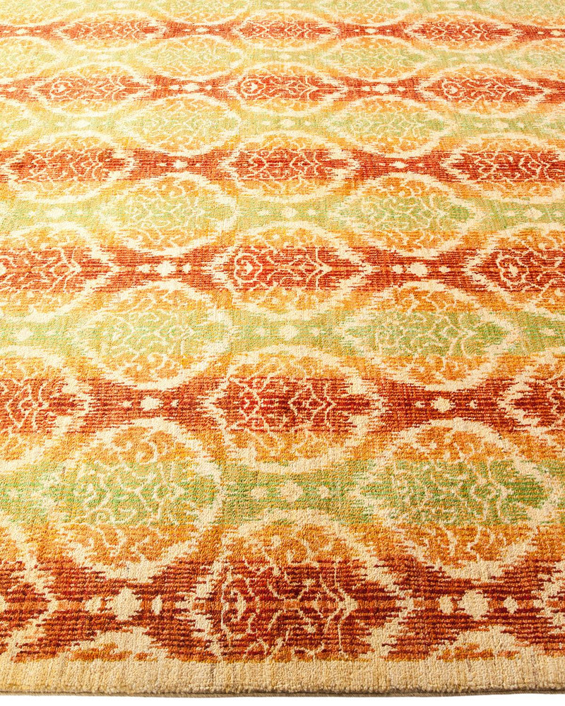 One-of-a-Kind Imported Hand-knotted Area Rug  - Yellow, 6' 2" x 8' 6" - Modern Rug Importers