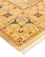 One-of-a-Kind Imported Hand-knotted Area Rug  - Yellow, 6' 2" x 8' 9" - Modern Rug Importers
