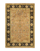 One-of-a-Kind Imported Hand-Knotted Area Rug  - Yellow, 6' 2" x 9' 1" - Modern Rug Importers