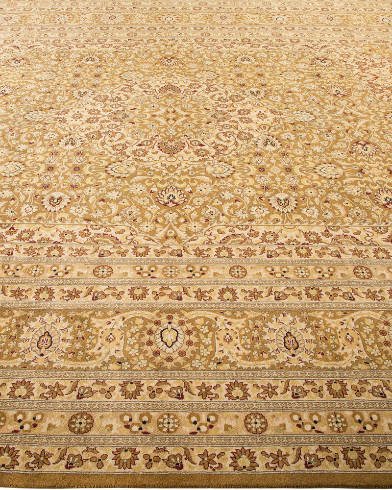 One-of-a-Kind Imported Hand-knotted Area Rug  - Yellow,  7' 10" x 10' 4" - Modern Rug Importers