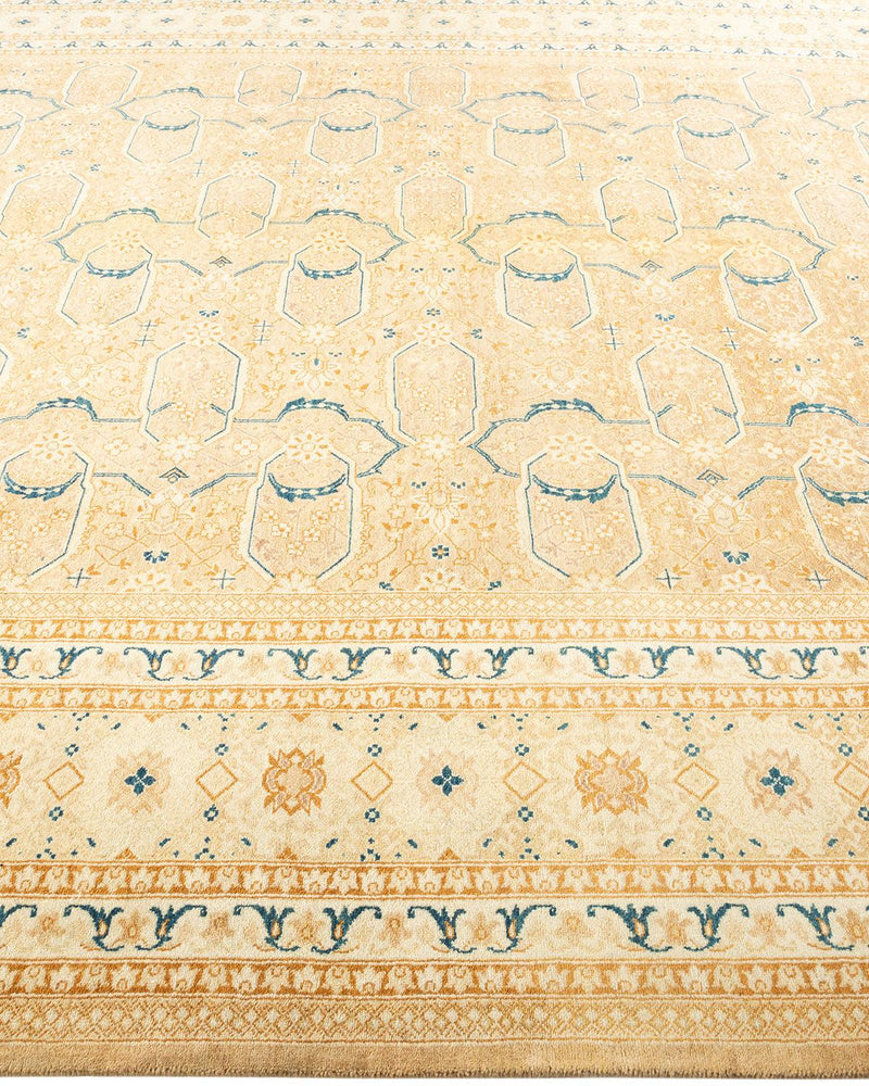 One-of-a-Kind Imported Hand-knotted Area Rug  - Yellow, 7' 10" x 9' 7" - Modern Rug Importers