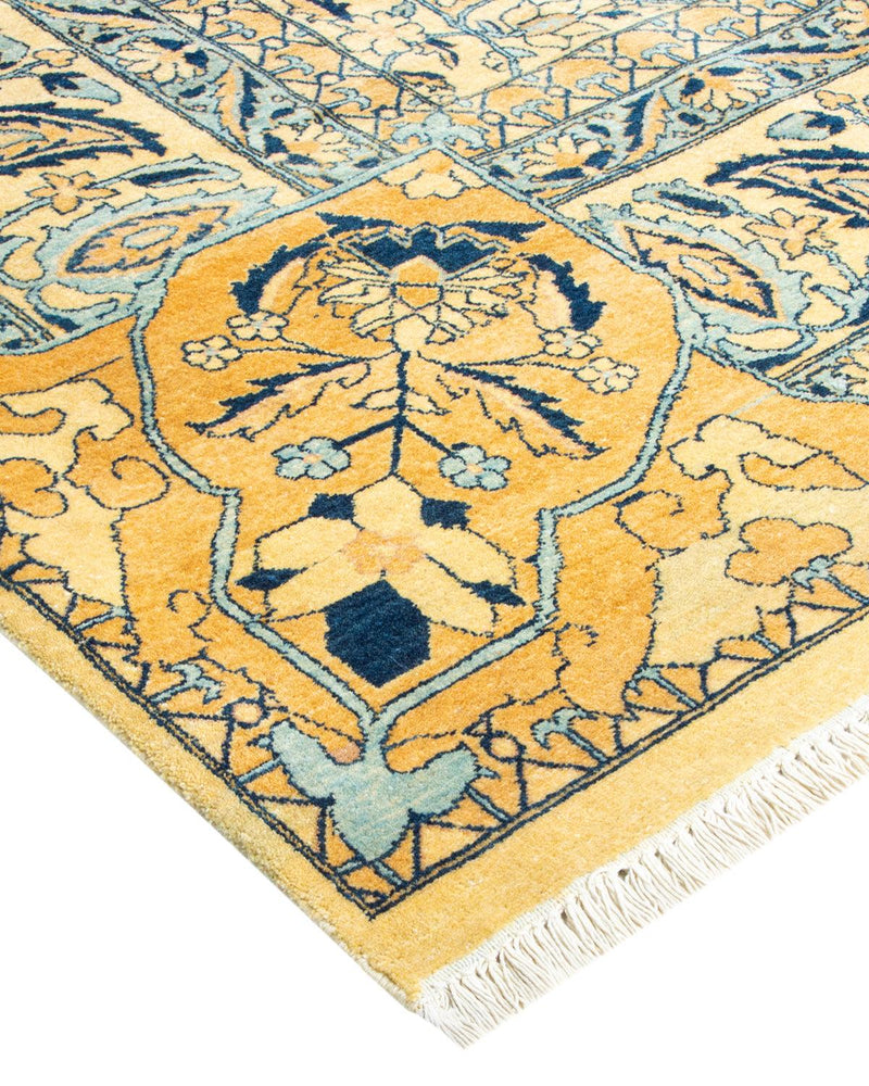 One-of-a-Kind Imported Hand-knotted Area Rug  - Yellow, 8' 0" x 10' 1" - Modern Rug Importers