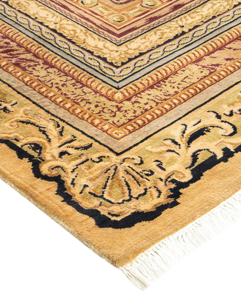 One-of-a-Kind Imported Hand-knotted Area Rug  - Yellow,  8' 0" x 10' 3" - Modern Rug Importers
