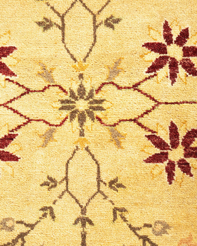 One-of-a-Kind Imported Hand-Knotted Area Rug  - Yellow, 8' 1" x 10' 1" - Modern Rug Importers