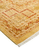 One-of-a-Kind Imported Hand-Knotted Area Rug  - Yellow, 8' 1" x 10' 2" - Modern Rug Importers
