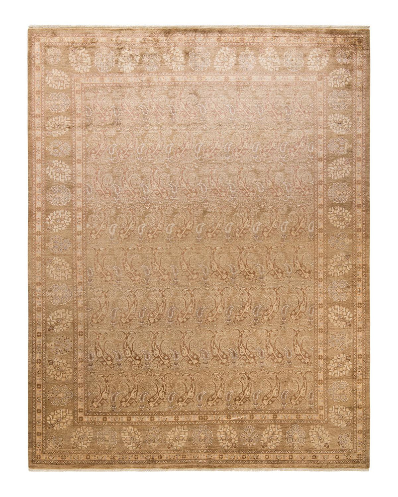 One-of-a-Kind Imported Hand-knotted Area Rug  - Yellow,  8' 1" x 10' 3" - Modern Rug Importers