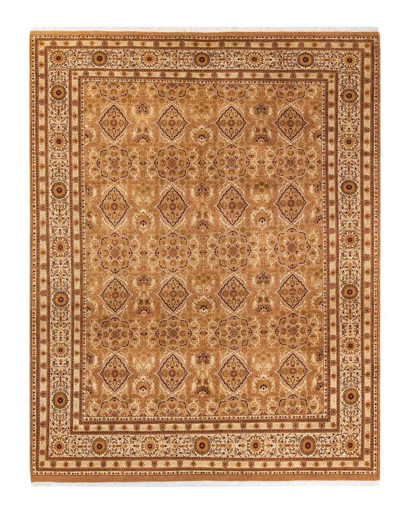 One-of-a-Kind Imported Hand-Knotted Area Rug  - Yellow, 8' 1" x 10' 4" - Modern Rug Importers