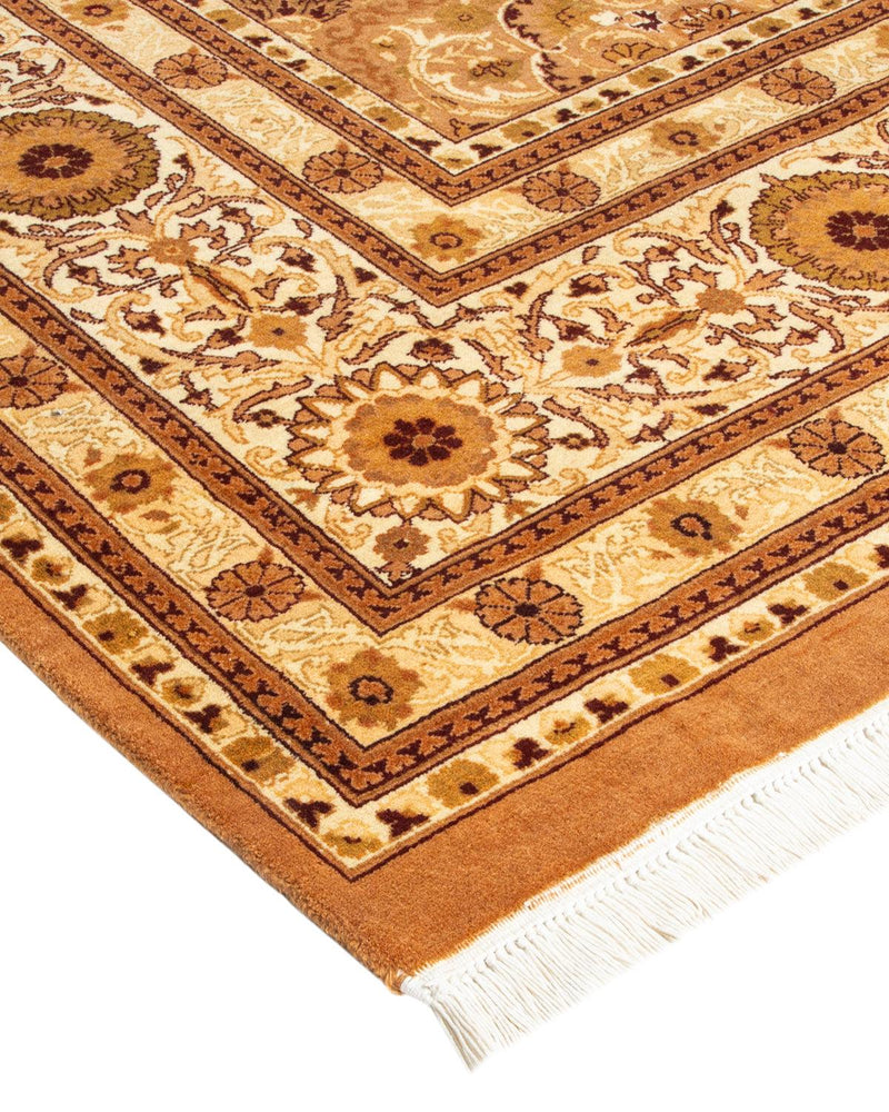One-of-a-Kind Imported Hand-Knotted Area Rug  - Yellow, 8' 1" x 10' 4" - Modern Rug Importers