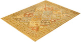 One-of-a-Kind Imported Hand-knotted Area Rug  - Yellow,  8' 1" x 10' 6" - Modern Rug Importers
