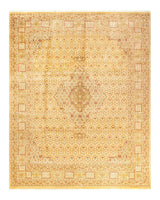One-of-a-Kind Imported Hand-knotted Area Rug  - Yellow, 8' 1" x 8' 1" - Modern Rug Importers