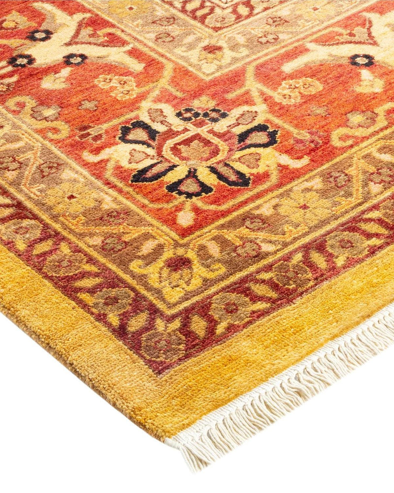 One-of-a-Kind Imported Hand-knotted Area Rug  - Yellow, 8' 10" x 12' 0" - Modern Rug Importers
