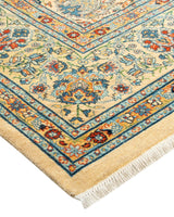 One-of-a-Kind Imported Hand-Knotted Area Rug  - Yellow, 8' 2" x 10' 3" - Modern Rug Importers