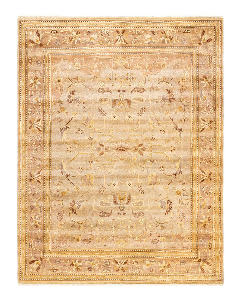 One-of-a-Kind Imported Hand-knotted Area Rug  - Yellow, 8' 2" x 10' 5" - Modern Rug Importers