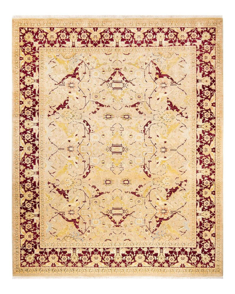One-of-a-Kind Imported Hand-knotted Area Rug  - Yellow, 8' 3" x 10' 1" - Modern Rug Importers