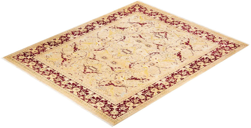 One-of-a-Kind Imported Hand-knotted Area Rug  - Yellow, 8' 3" x 10' 1" - Modern Rug Importers