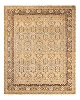 One-of-a-Kind Imported Hand-Knotted Area Rug  - Yellow, 8' 3" x 10' 2" - Modern Rug Importers