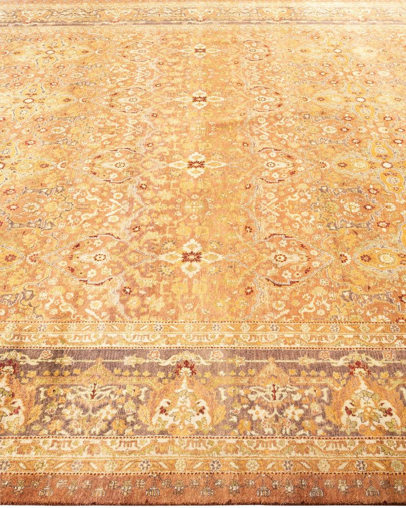 One-of-a-Kind Imported Hand-Knotted Area Rug  - Yellow, 8' 3" x 10' 2" - Modern Rug Importers