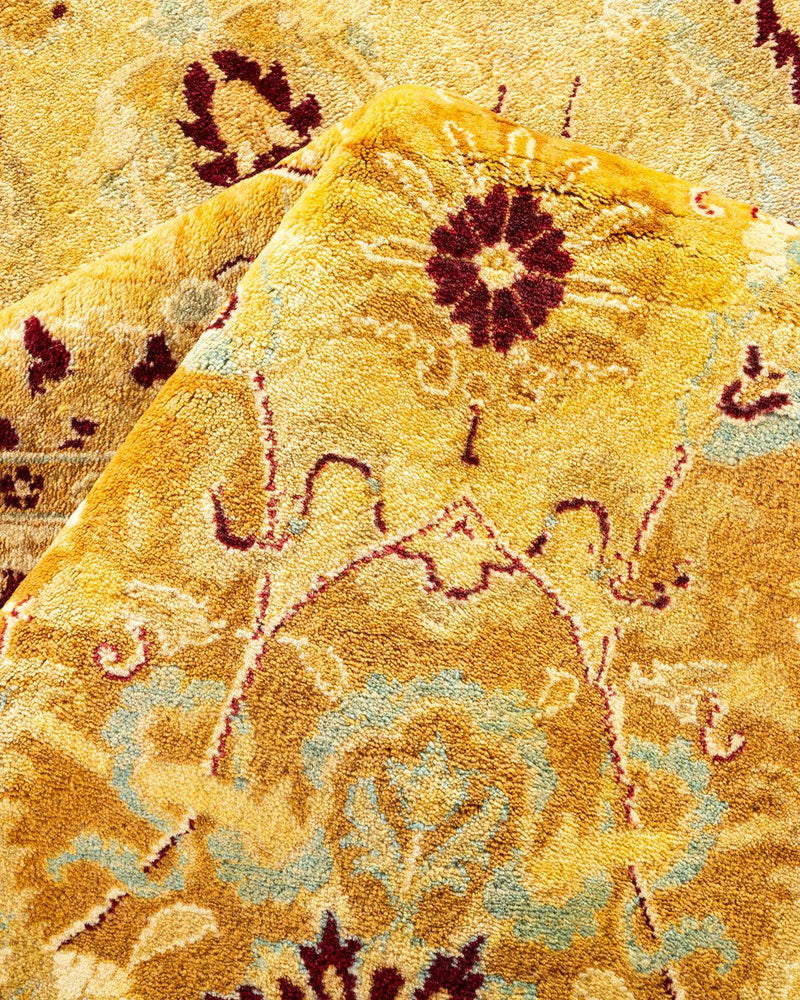 One-of-a-Kind Imported Hand-knotted Area Rug  - Yellow,  8' 3" x 10' 7" - Modern Rug Importers