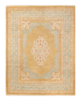 One-of-a-Kind Imported Hand-knotted Area Rug  - Yellow, 8' 3" x 10' 9" - Modern Rug Importers