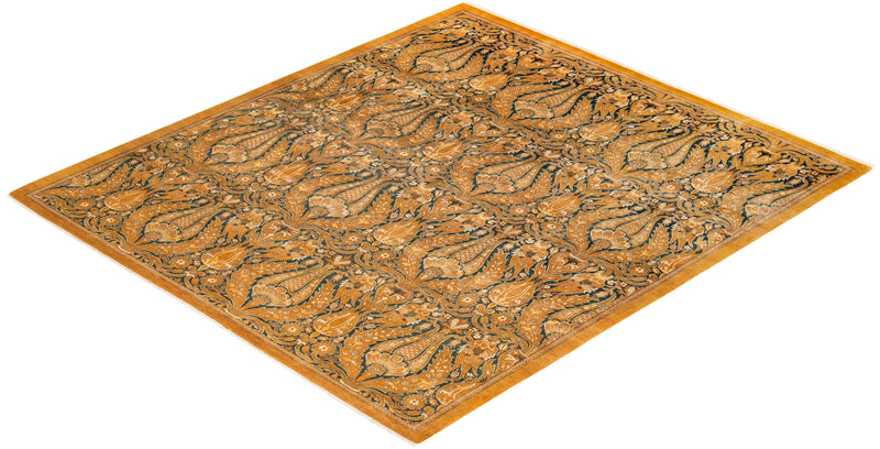 One-of-a-Kind Imported Hand-knotted Area Rug  - Yellow, 8' 3" x 9' 6" - Modern Rug Importers
