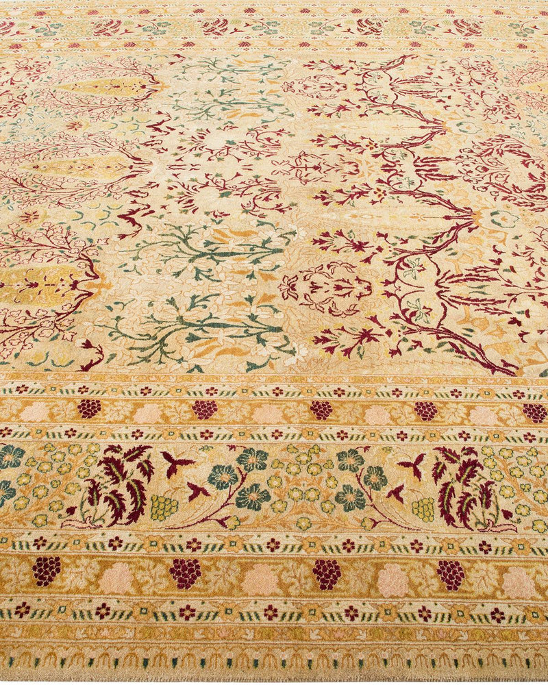 One-of-a-Kind Imported Hand-knotted Area Rug  - Yellow,  8' 4" x 10' 7" - Modern Rug Importers