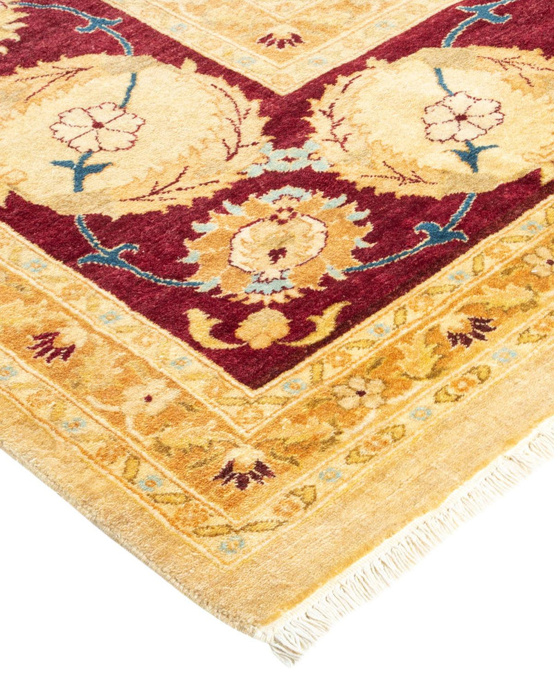 One-of-a-Kind Imported Hand-knotted Area Rug  - Yellow, 9' 1" x 11' 10" - Modern Rug Importers