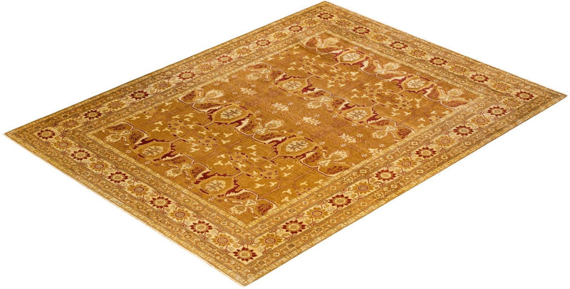 One-of-a-Kind Imported Hand-knotted Area Rug  - Yellow, 9' 1" x 11' 10" - Modern Rug Importers