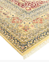 One-of-a-Kind Imported Hand-Knotted Area Rug  - Yellow, 9' 1" x 12' 5" - Modern Rug Importers