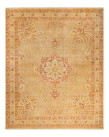 One-of-a-Kind Imported Hand-knotted Area Rug  - Yellow, 9' 2" x 11' 2" - Modern Rug Importers