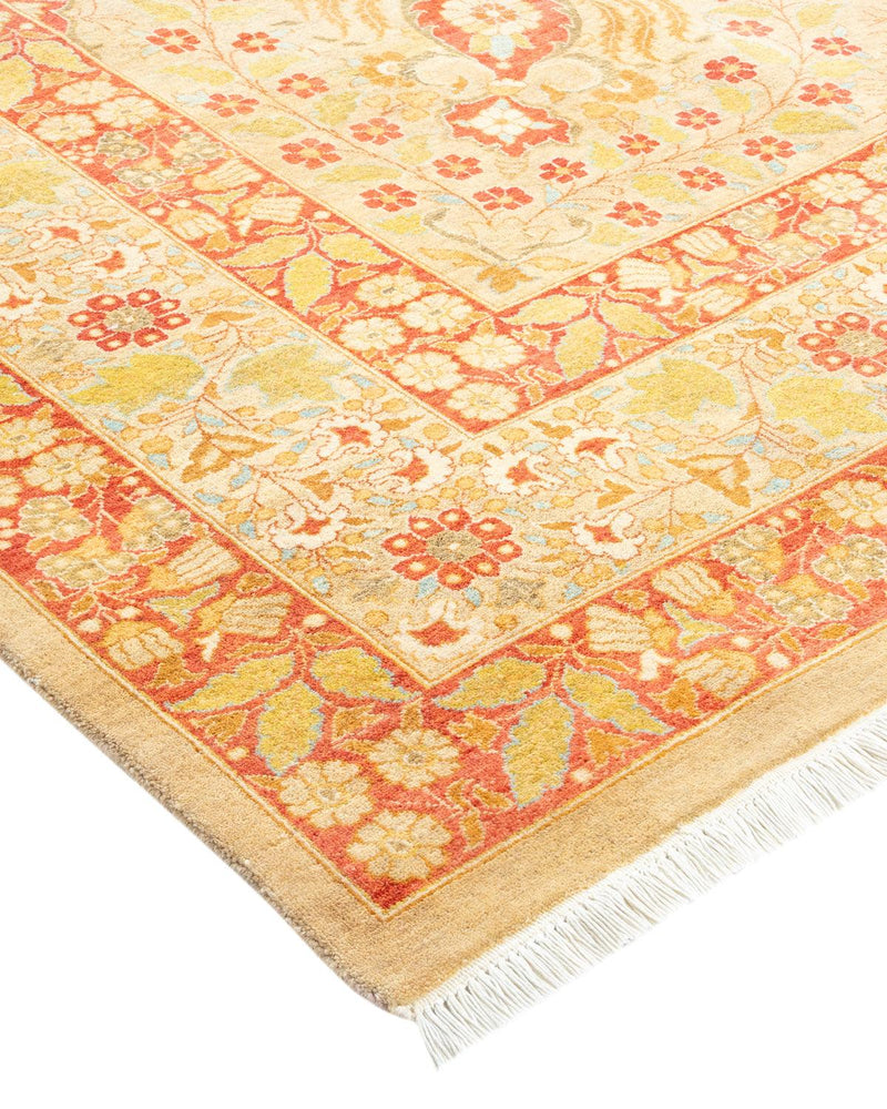 One-of-a-Kind Imported Hand-knotted Area Rug  - Yellow, 9' 2" x 11' 2" - Modern Rug Importers